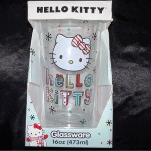 HELLO KITTY CHRISTMAS GLASSWARE BY SANRIO